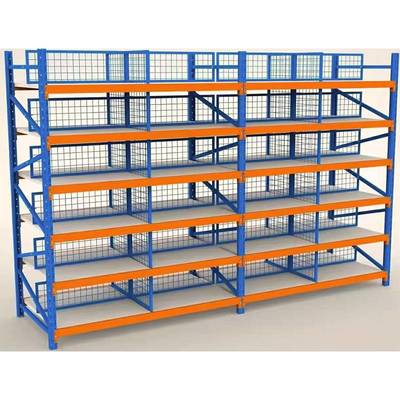 仓库双梁式隔网货架 有效防范货物坠落 存放卡板货物