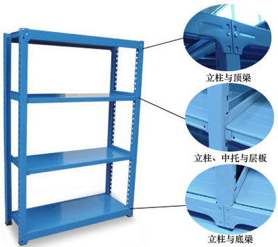 【宁波货架库房货架 杭州轻货架 小型货架 仓库货架3*3无孔角钢】价格,厂家,图片,仓储货架,杭州博德物流设备-